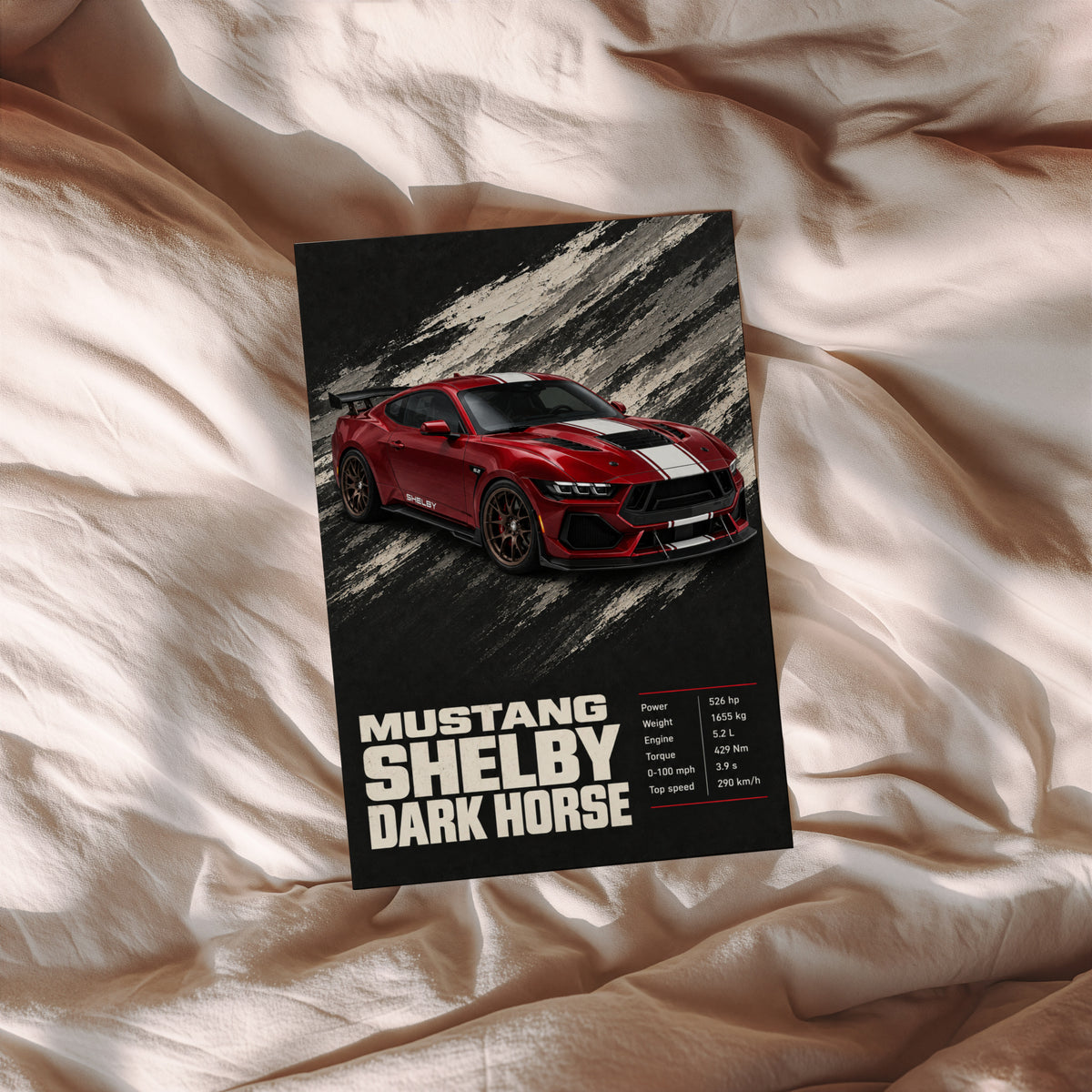 Vintage Mustang Shelby Print, Car Wall Art