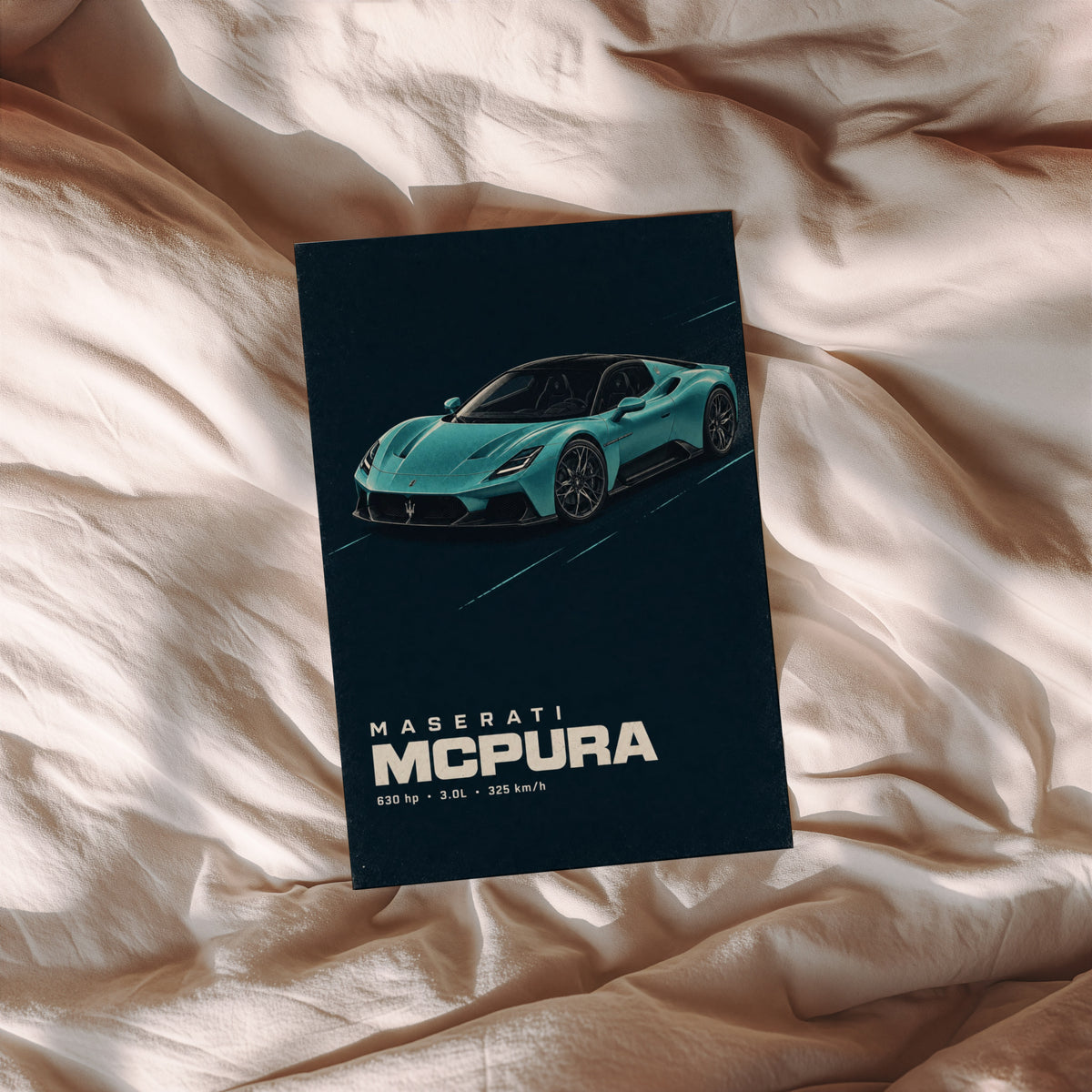 Vintage Maserati MCPURA Print, Car Wall Art