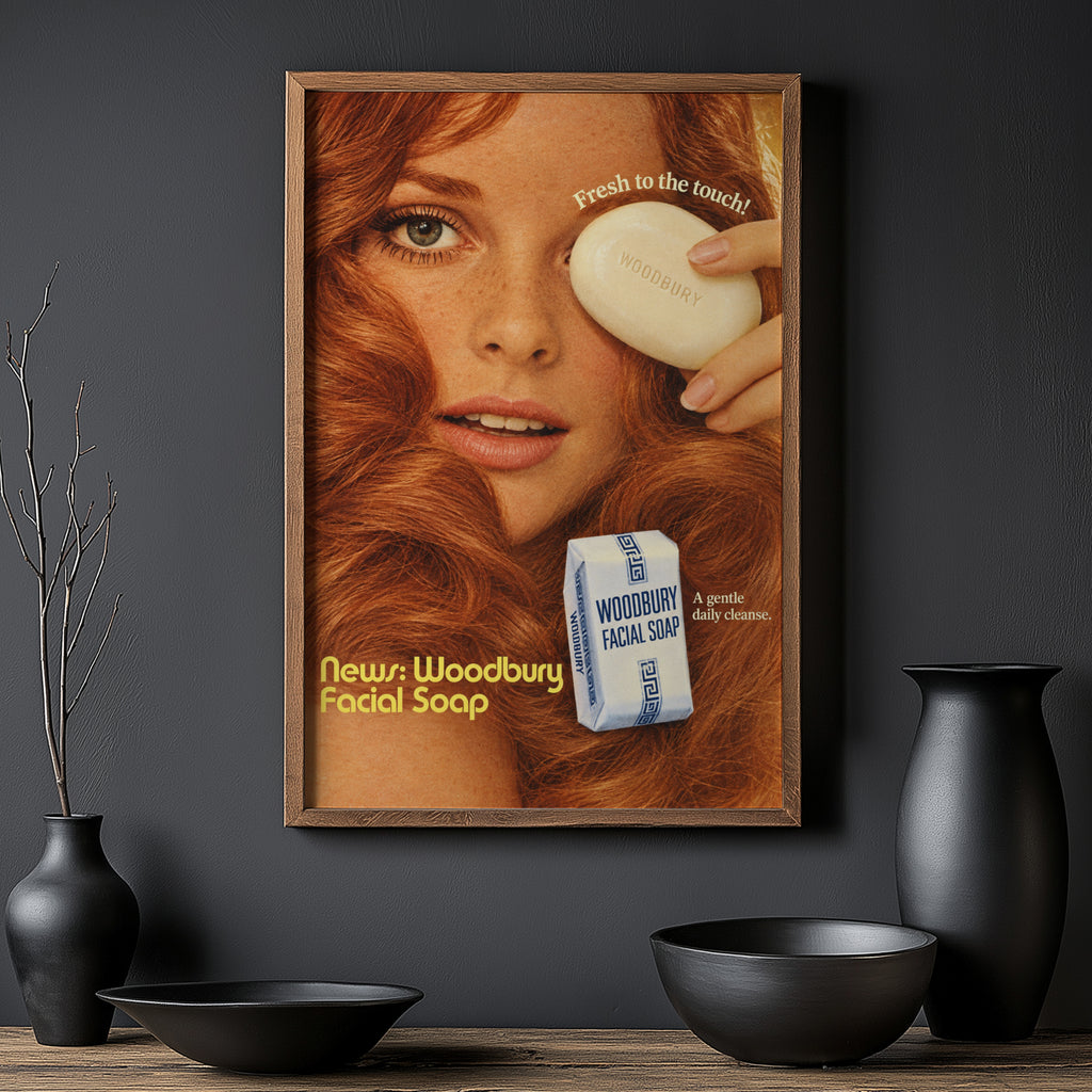 Vintage Woodbury Soap Poster, Retro Advert Wall Art, Print