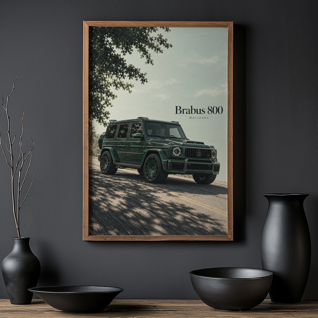 Vintage Mercedes Brabus 800 Print, SUV Wall Art