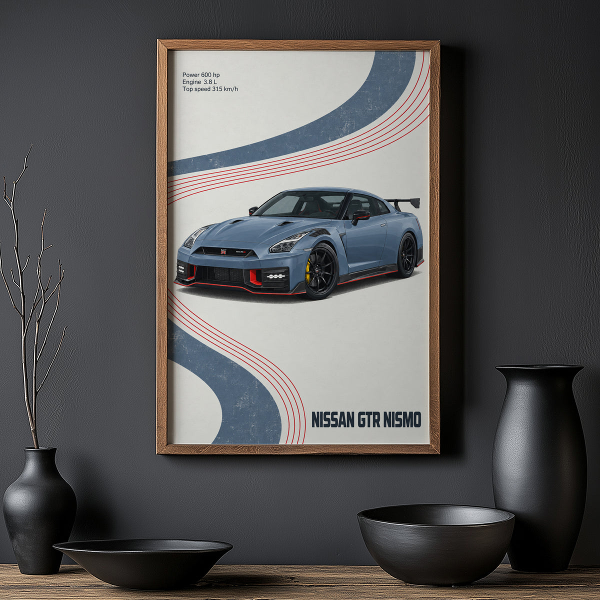 Vintage Nissan GTR Nismo Print, Car Wall Art