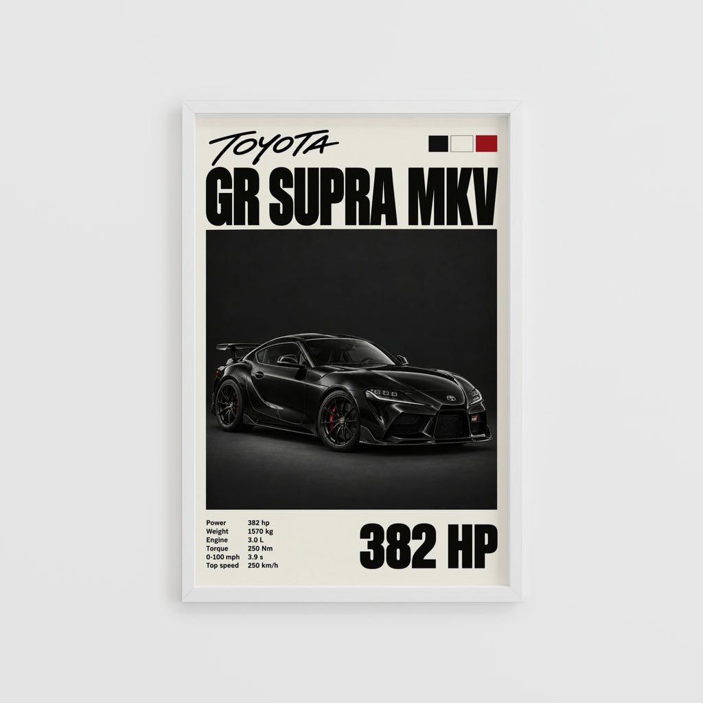 Vintage Toyota GR Supra Print, Car Wall Art
