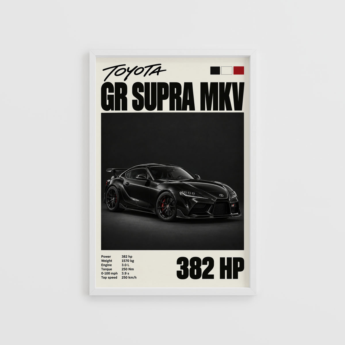 Vintage Toyota GR Supra Print, Car Wall Art