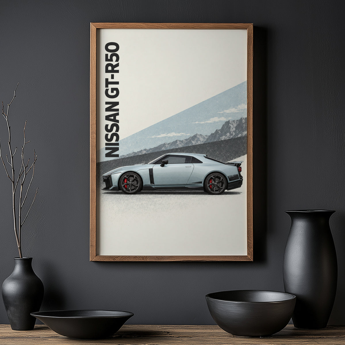 Vintage Nissan GT-R50 Print, Car Wall Art