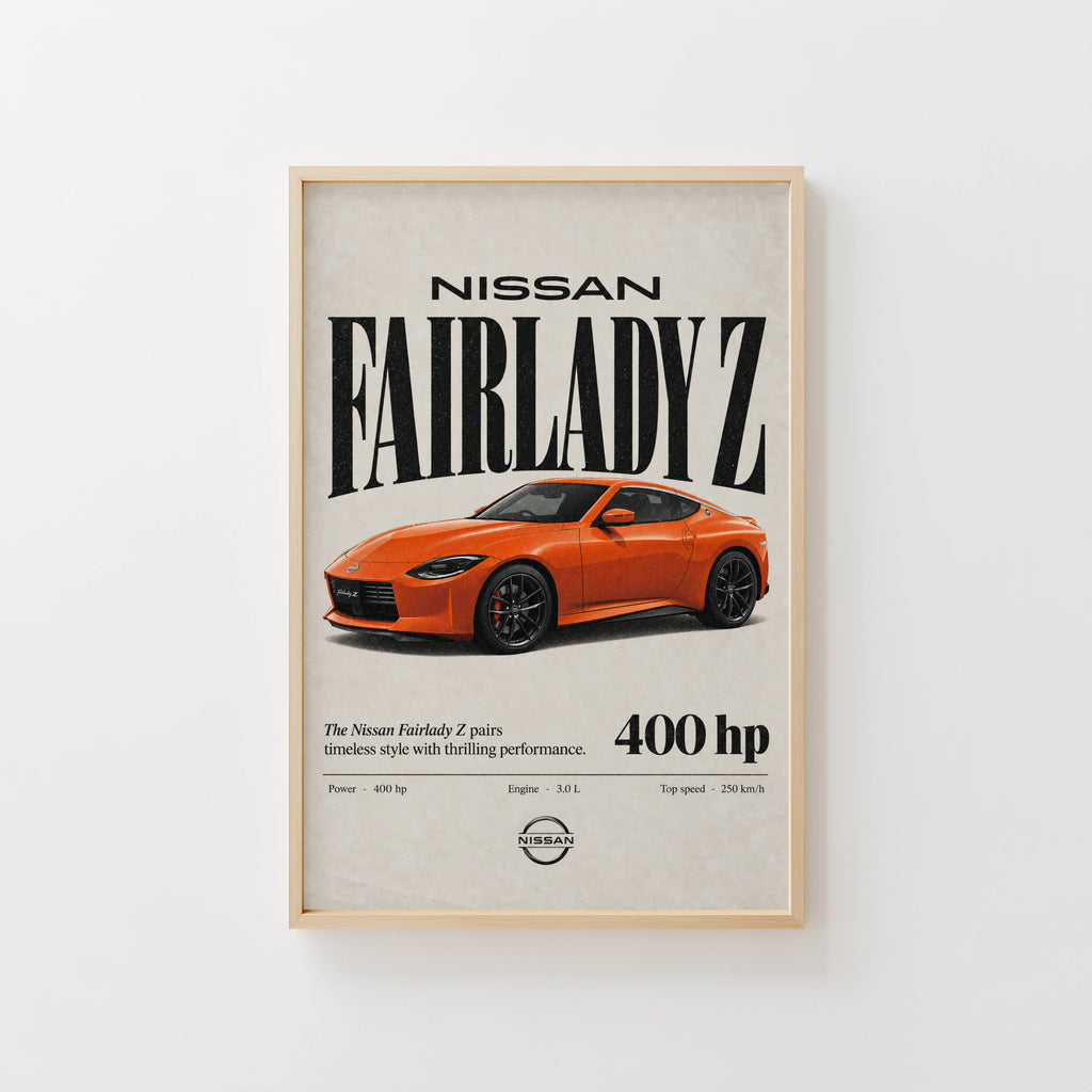 Vintage Nissan Fairlady Z Print, Car Wall Art