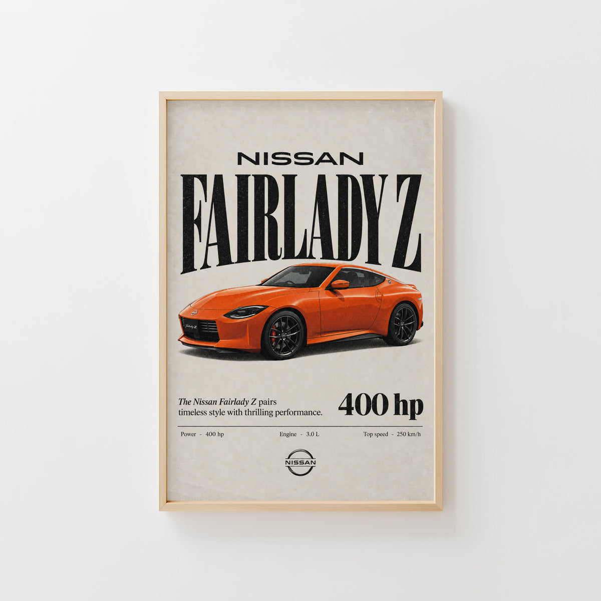 Vintage Nissan Fairlady Z Print, Car Wall Art