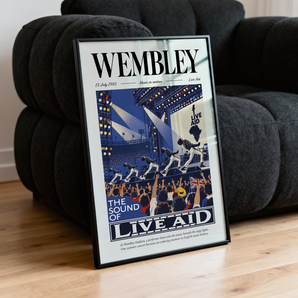 Vintage Wembley Poster, Live Aid Concert Wall Art Print