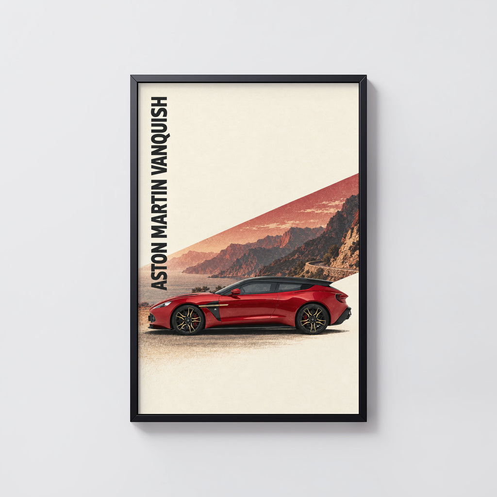 Vintage Aston Martin Vanquish Print, Car Wall Art