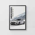 Vintage Mercedes AMG GT S Print, Car Wall Art
