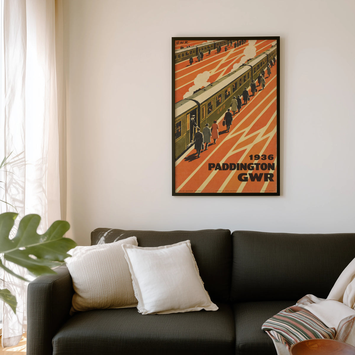 Vintage Paddington Station GWR Print Poster, Railway Art