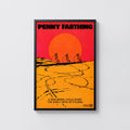 Vintage Penny Farthing Poster, Retro Cycling Wall Art Print