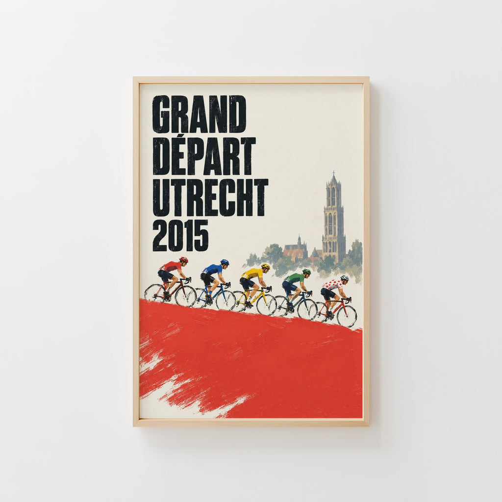 Vintage Utrecht Cycling Poster, Grand Depart Print
