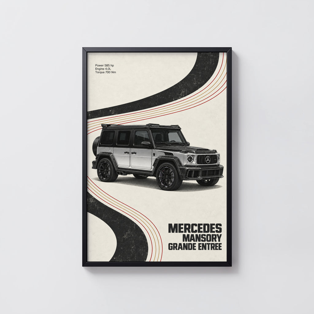 Vintage Mercedes Mansory G Wagon Print Wall Art
