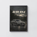 Vintage Audi RS4 Avant Print, Car Wall Art