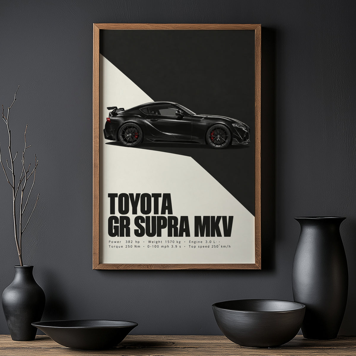 Vintage Toyota Supra Print, Car Wall Art