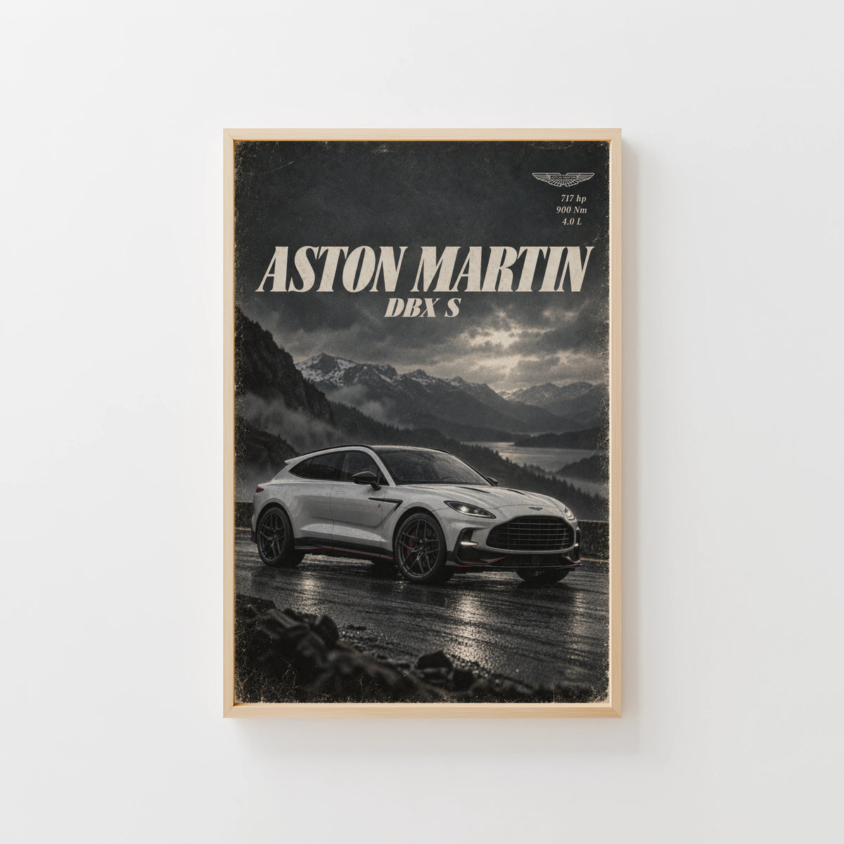 Vintage Aston Martin DBX S Print, Car Poster, Wall Art