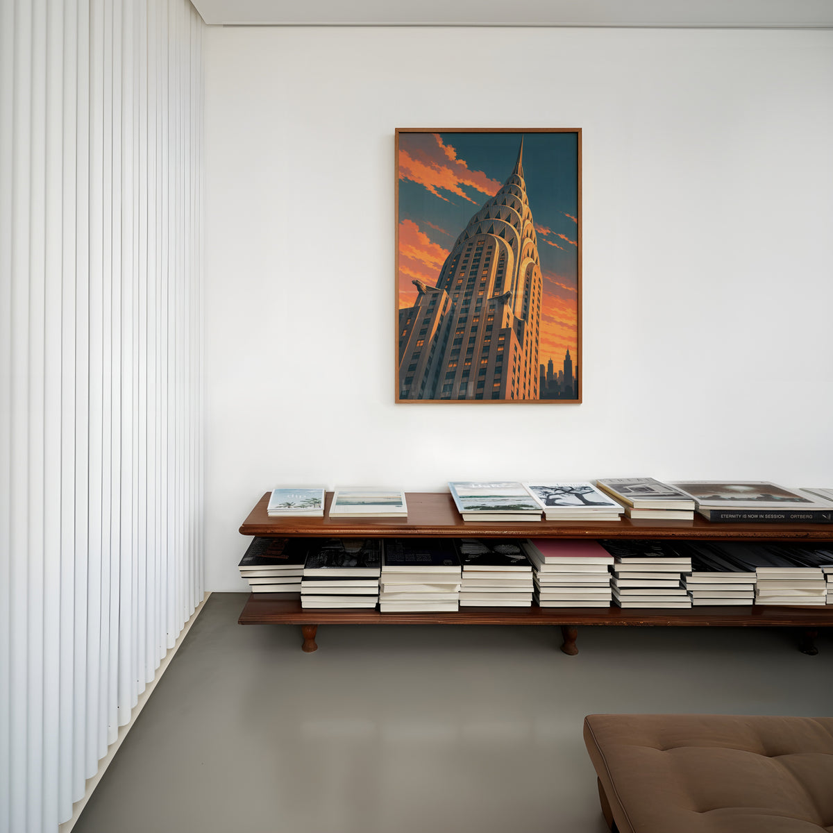 Vintage Chrysler Building Poster, Art Deco Wall Art