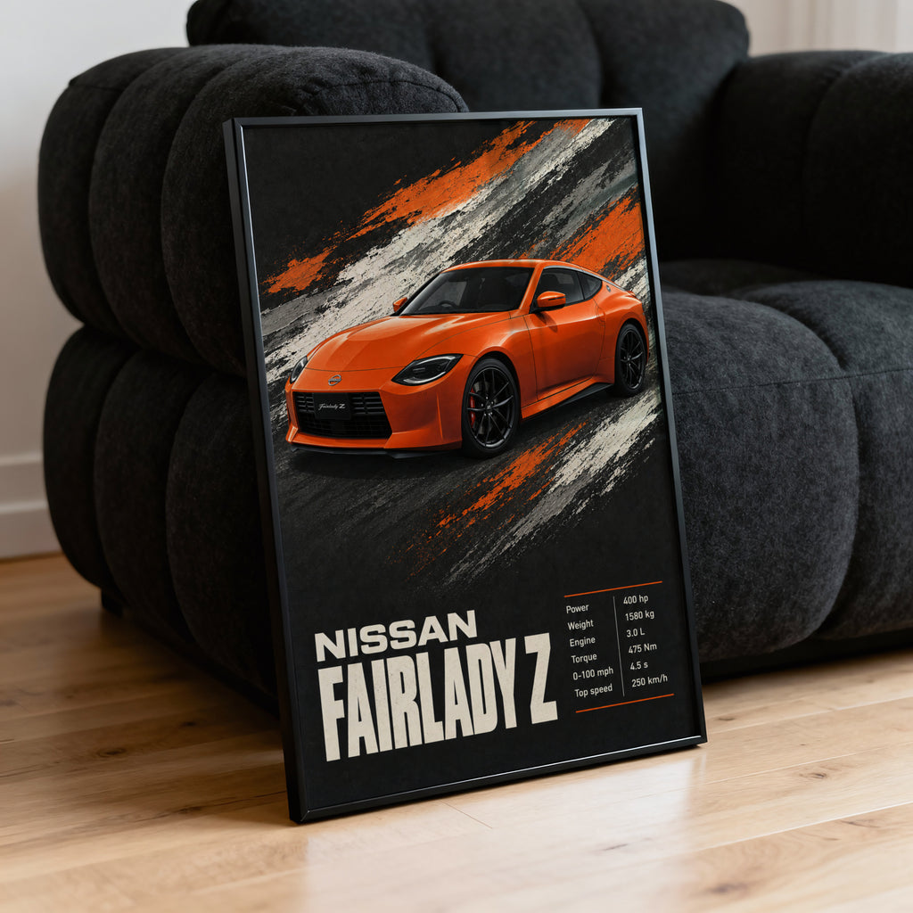 Vintage Nissan Fairlady Z Print, Car Wall Art