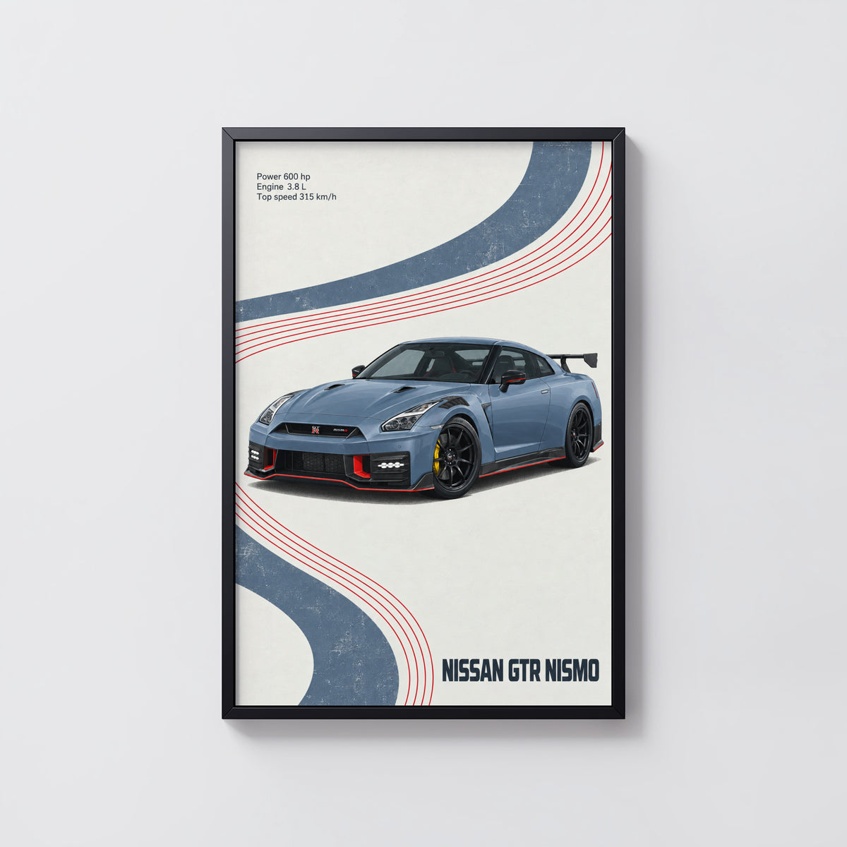 Vintage Nissan GTR Nismo Print, Car Wall Art