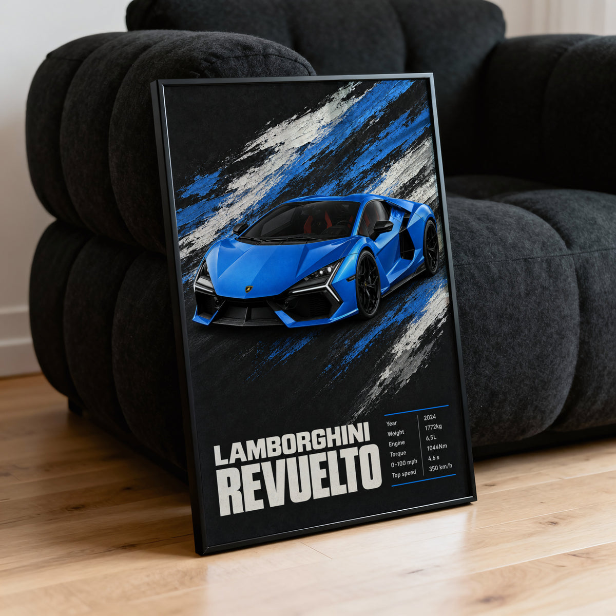Vintage Lamborghini Revuelto Print, Car Wall Art
