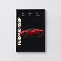 Vintage Ferrari 499P Print, Supercar Wall Art