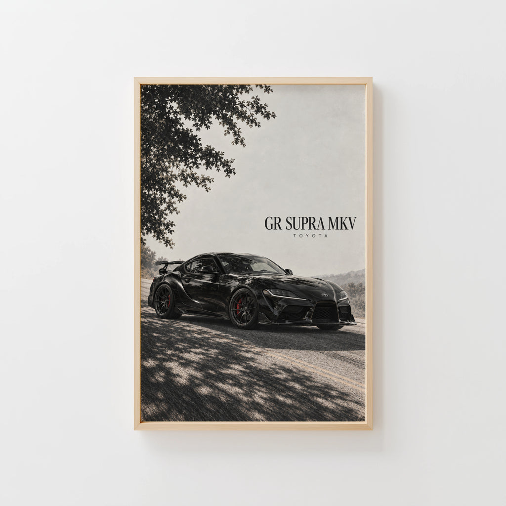 Vintage Toyota Supra Print, Car Wall Art