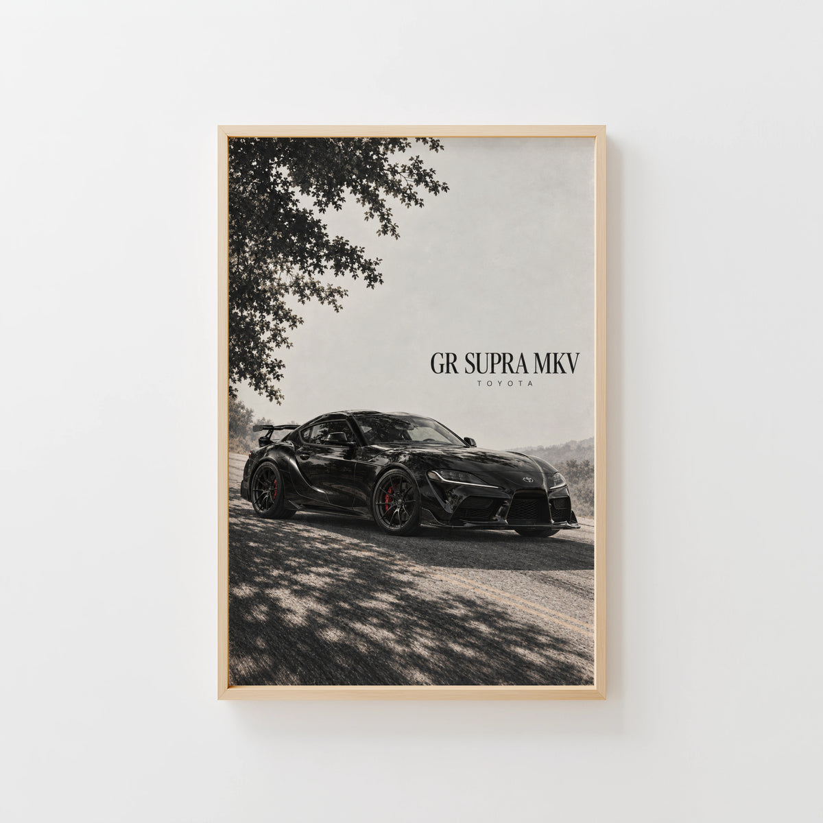 Vintage Toyota Supra Print, Car Wall Art