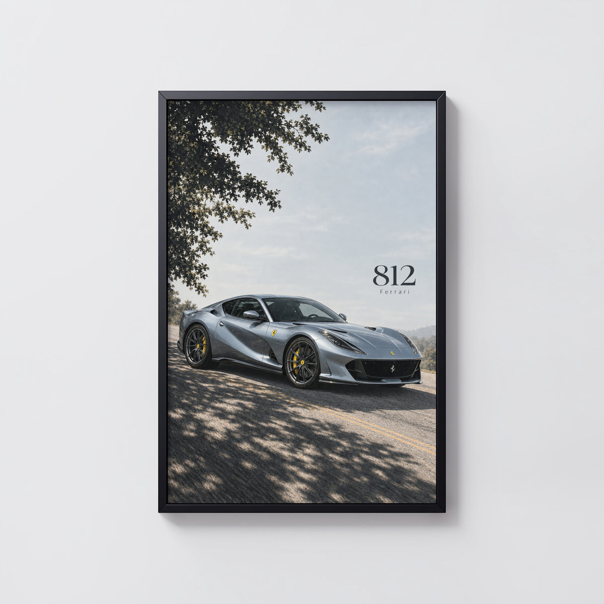 Vintage Ferrari 812 Print, Supercar Wall Art