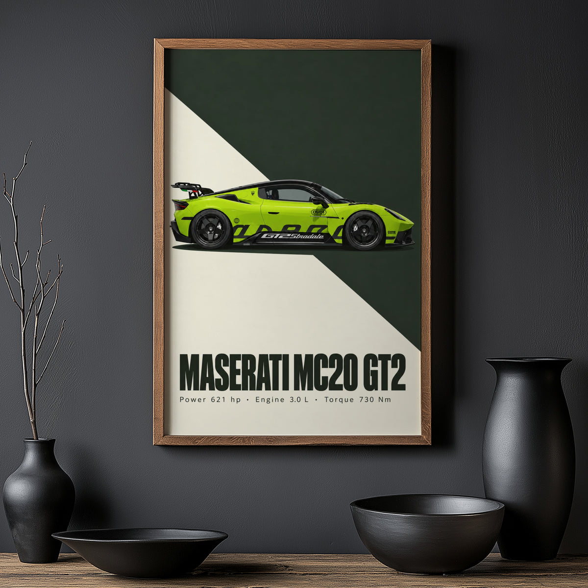 Vintage Maserati MC20 GT2 Print, Car Wall Art