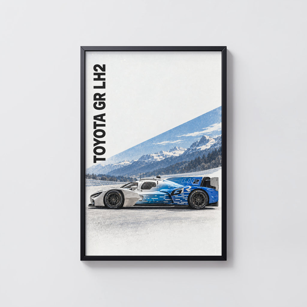 Vintage Toyota GR LH2 Print, Race Car Wall Art