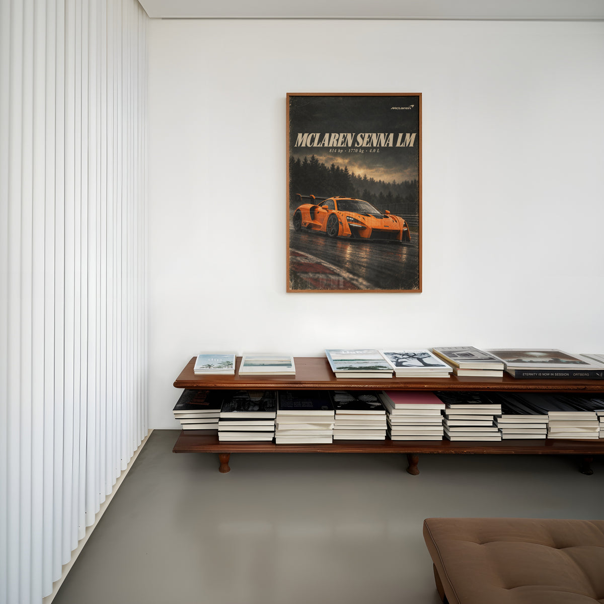 Vintage McLaren Senna LM Print, Supercar Art