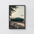 Vintage Aston Martin Valour Print, Green Car Art