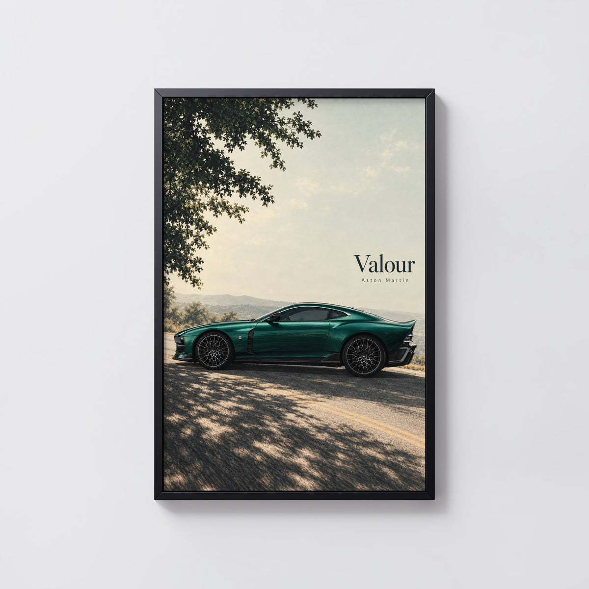 Vintage Aston Martin Valour Print, Green Car Art