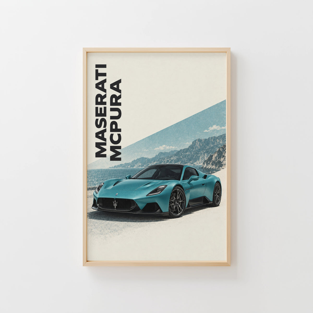 Vintage Maserati MCPura Print, Car Wall Art