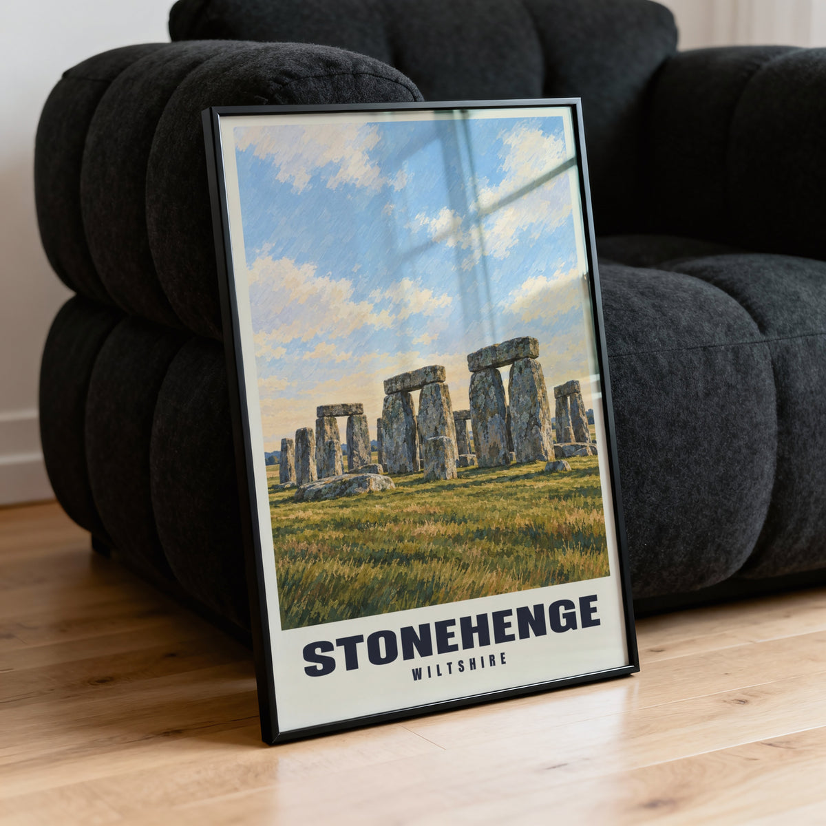 Vintage Stonehenge Poster, Wiltshire Wall Art, England Print