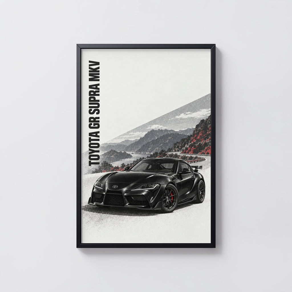 Vintage Toyota Supra Print, Car Wall Art