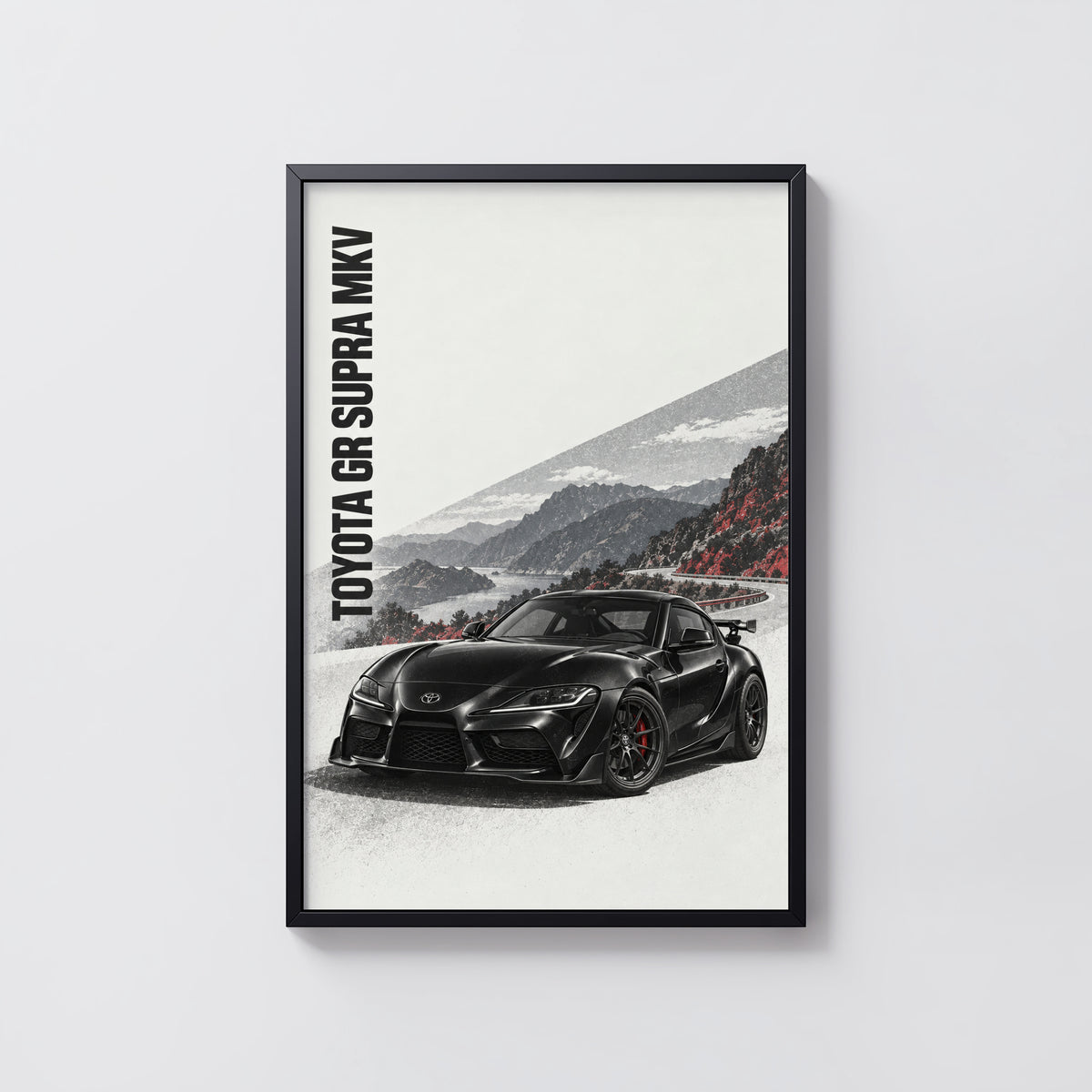 Vintage Toyota Supra Print, Car Wall Art