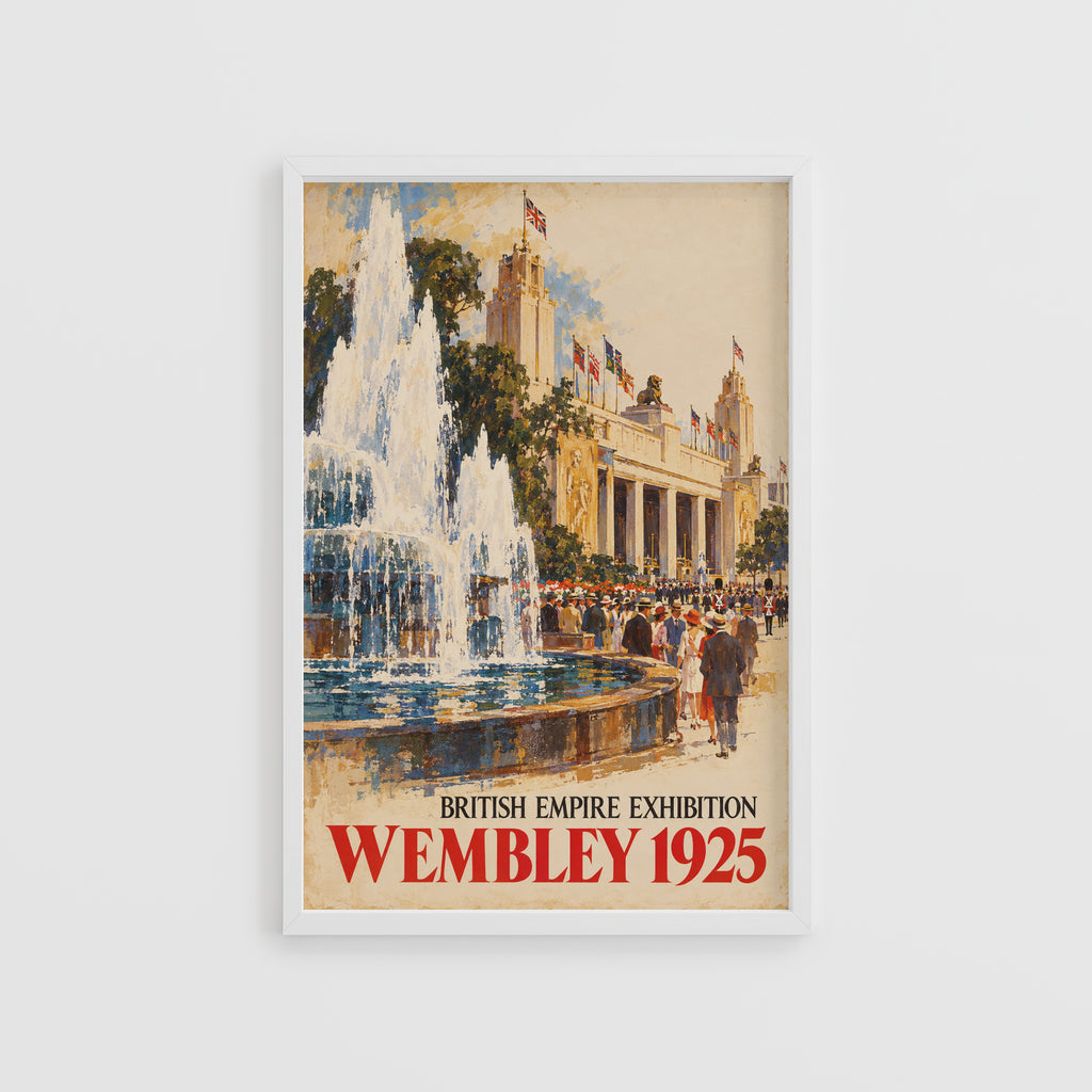 Vintage Wembley 1925 Poster, British Empire Exhibition Print