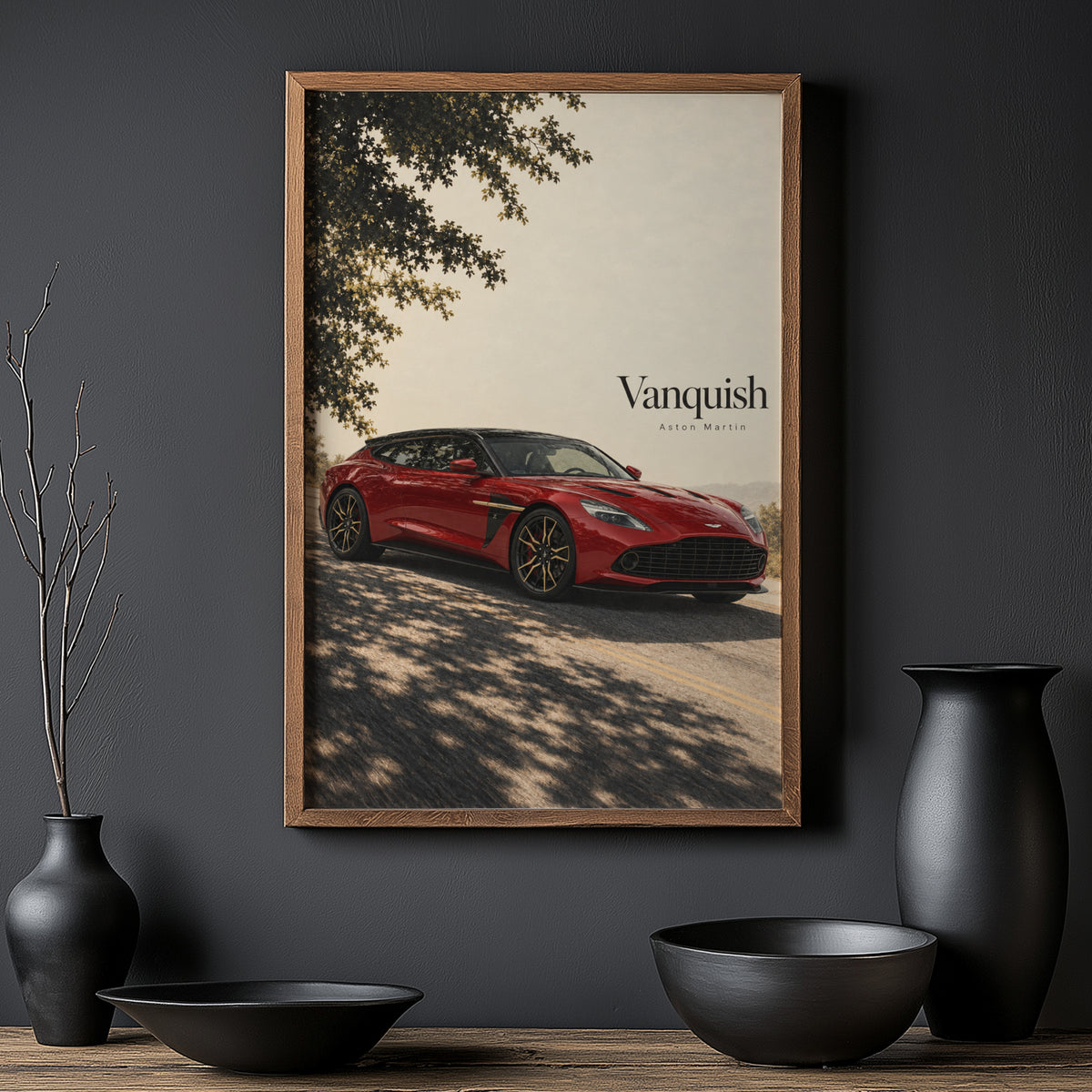 Vintage Aston Martin Vanquish Print, Car Wall Art