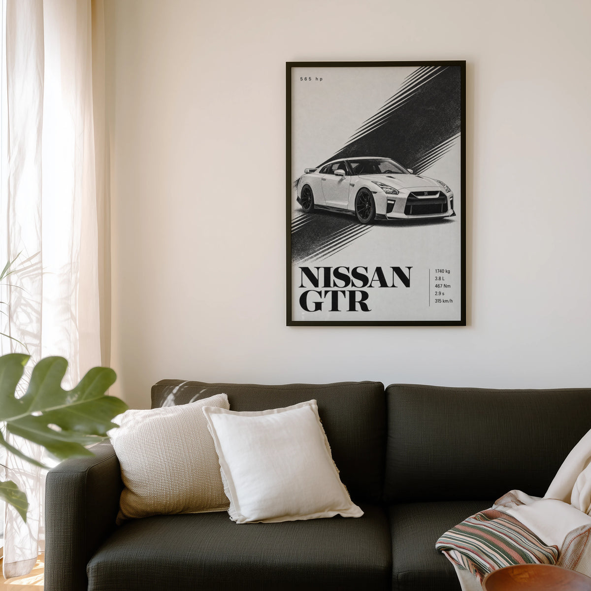 Vintage Nissan GTR Print, Car Wall Art