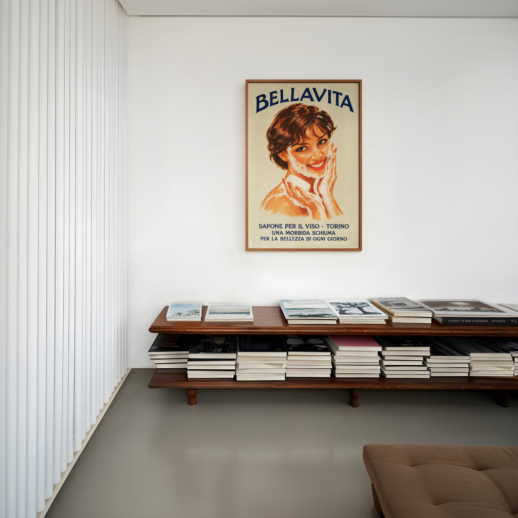 Vintage Italian Soap Advert Poster, Retro Wall Art
