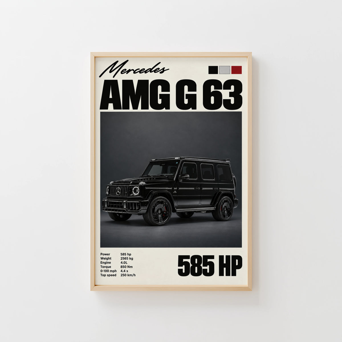 Vintage Mercedes AMG G63 Print, Car Wall Art