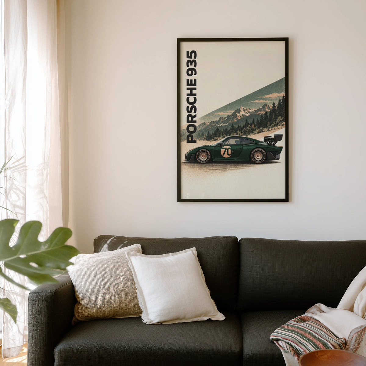 Vintage Porsche 935 Print, Racing Car Wall Art