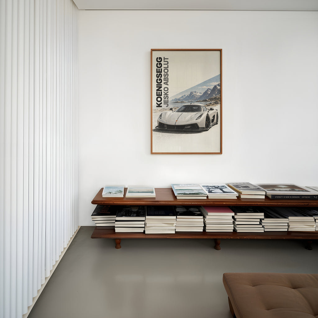 Vintage Koenigsegg Jesko Absolut Print, Car Art