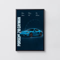 Vintage Porsche 718 Cayman Print, Car Wall Art