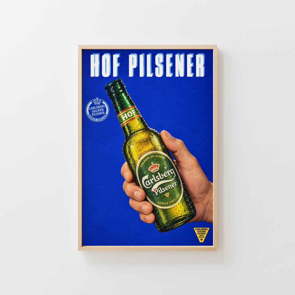 Vintage Carlsberg Hof Pilsener Beer Print and Poster