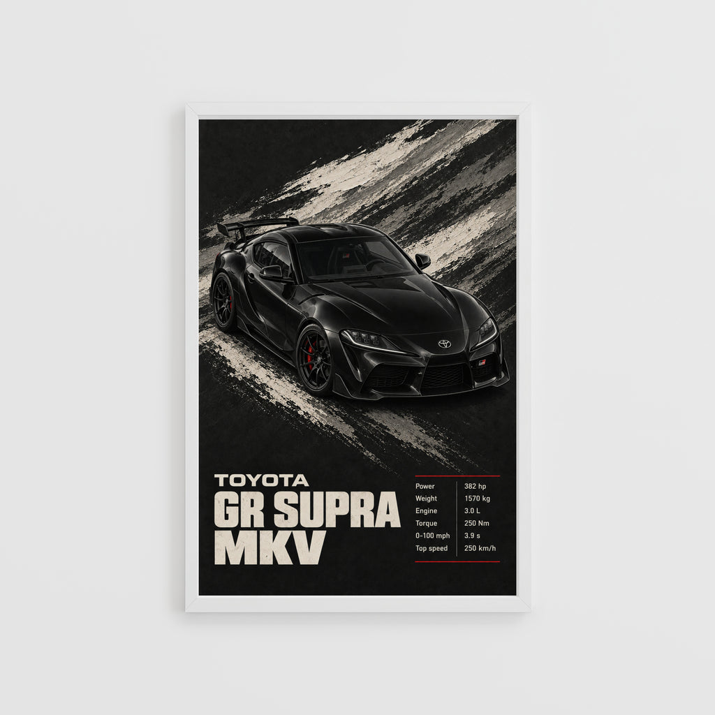 Vintage Toyota GR Supra MkV Print, Car Wall Art