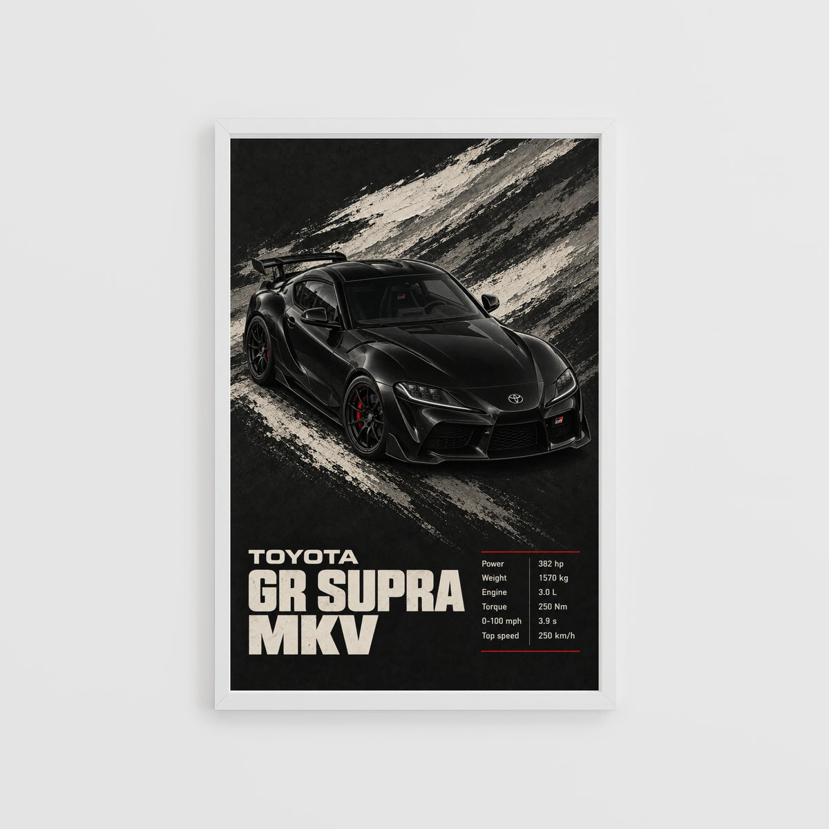 Vintage Toyota GR Supra MkV Print, Car Wall Art