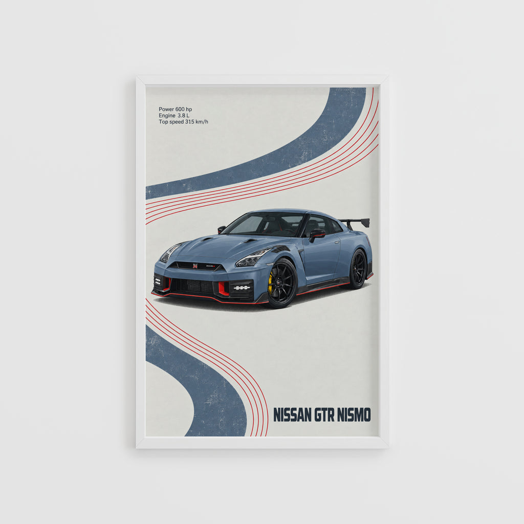 Vintage Nissan GTR Nismo Print, Car Wall Art