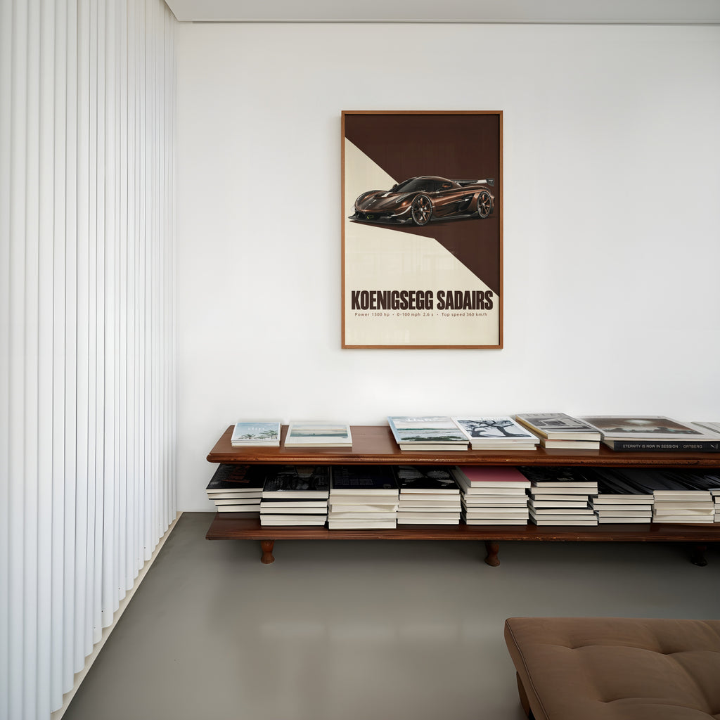 Vintage Koenigsegg Print, Hypercar Wall Art